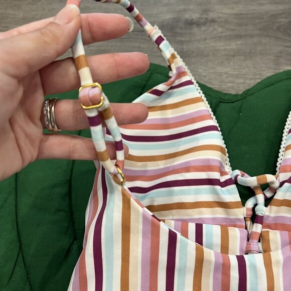 Issa de Mar Hawaii Small Summer Stripe Cheeky One Piece Swimsuit Monokini - Picture 4 of 4